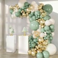 Miniatyrbild 3 av 8: Avokadogrön Temaballongset, 117 st Gröna Ballongbåge Kit för Pojke Födelsedagsfest, Baby Shower Dekoration, Djungelsafari Temafest, Bröllop