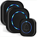 Miniatyrbild 1 av 5: Trådlös dörrklocka 300m räckvidd Dörrklocka Funk Set Klocka Entré Plug-in IP55