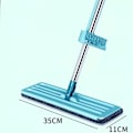 Pikkukuva 2 / 5: Lattia Mop Kuiva Märkä Kaksoiskäyttöinen Mikrokuitu Vapaa Käsinpesu Tasainen Puhdistus Laatta Mop Kotikäyttöön Sininen Mop, 1 Kpl Pyyhkeitä