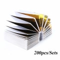 Miniatyrbilde 5 av 7: Neglemaler (200 stk), modelleringssjablong selvklebende for gelnegl & neglforlengelse gull sjablonger