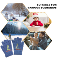 Miniatyrbillede 5 af 5: Vinter tegnefilm fem-finger handsker drenge strik plys primær