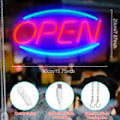 Miniatyrbillede 4 af 5: LED Open Shop Neon Skilt Lys Bar Hotel Restaurant Vindue Hængende Display Lys