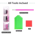 Miniatyrbild 6 av 7: Rose DIY 5D Diamantmålning Full Set, Kristall Rhinestone Embroi
