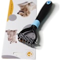 Miniatyrbilde 3 av 7: Dematting Comb Pet Dematting Comb/Rake Dobbeltsidig 6 + 11 Tenner, Profesjonell Underull Pels Stell Rake Knot Cutter for Katter & Hunder