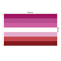 Miniatyrbild 2 av 5: Lesbisk Pride Flagga 3x5 Ft - Sunset Les Rainbow Banner Stripes Flag Printed Banner