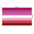 Miniatyrbillede 2 af 5: Lesbisk Stolthedsflag 3x5 Fod - Solnedgang Les Regnbue Banner Striber Flag Trykt Banner