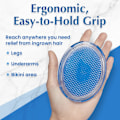 Miniatyrbilde 6 av 6: Revolusjonerende eksfolierende børste, multifunksjonell hudløsning for forebygging av barberingsnupper og behandling av inngrodde hår, ergonomisk design for enkelt grep