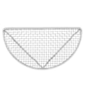 Miniatyrbilde 3 av 5: Avkjølingsrist for baking i rustfritt stål, trådrist, høy temperaturbestandig, ovnsikker for matlaging, steking, grilling, halvcirkel 18 cm