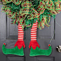 Miniatyrbilde 6 av 7: 23” Julenisse-Stuffede Ben Fastgjort Til Topppynt For Juletreet -Xm