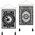 Miniatyrbillede 1 af 7: Pakke med 2 Tarot-vægtæpper Måne og Sol Vægtæppe Mystisk Tarot