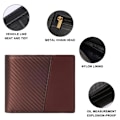 Miniatyrbild 3 av 7: PU-läder Bifold Plånbok för Män-RFID Slim Bi Fold Plånböcker