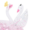 Miniatyrbild 4 av 5: Barn Dubbel Svan Simring Flicka Uppblåsbar Glitter Pool PVC Flytrör Rosa70#