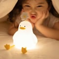 Miniatyrbillede 5 af 5: Ande Natlampe Silikon Blødt Lys, Dæmpbart LED Lys And, Genopladelig Sengelampe Berøringsfølsomt Blødt Lys til Søvn/Studie/Badeværelsesbelysning