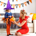Miniatyrbillede 4 af 8: Halloween Hat Party Dance Hexe Net Dekorative Props Spids Hjørne Troldmand Hexe Hat