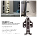 Miniatyrbillede 7 af 8: Hydraulisk Lydløs Aluminium Dørhængsel Punch Fri Skab Dørhængsel Hardware