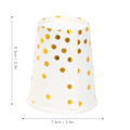Miniatyrbild 5 av 5: Pappersmugg Minimalistiska Gyllene Prickar Engångsmuggar för Semester Födelsedagsfest Vit