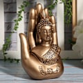 Pikkukuva 7 / 8: Kotitalouden Antiikkihartsi Buddha -patsas Koriste Taidekäsityö Toimiston Työpöydän Koristetarvikkeet