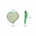 Miniatyrbilde 6 av 6: 200 stk Gjennomsiktige Grønne Akryl Bladhengere 15x15mm Plast Blad Perle Smykker med 1,5mm Hull for DIY Smykkeproduksjon