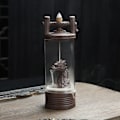 Miniatyrbillede 3 af 5: Røgelsesholder Censer Røg Tilbageflow Røgelsesbrænder Dekoration Ornament med Akryl Dæksel