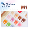 Miniatyrbild 4 av 7: Nagelpulverset, 16 färger pigment solid iriserande neon manikyr glitter hem DIY salong naglar