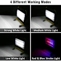 Miniatyrbillede 2 af 5: Genopladelig LED arbejdslampe 60W 5000LM Byggeplads Projektor IP65 Vandafvisende Udendørslampe