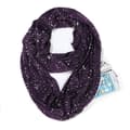 1 set silverprickig djupt lila, vacker och glänsande scarf, färg