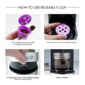 Miniatyrbilde 4 av 5: 4 stk. Refill Kaffekapsel Gjenbrukbar K-cup Filter,c