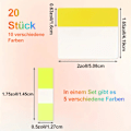 Miniatyrbilde 5 av 5: 20 stk. notatlapp - Ti farger + 1 stk. Fem farger notatlapp