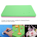 Miniatyrbillede 7 af 8: Fondant Svamp Pad med 5 Huller Rektangulær Fondant Kage Blomster Tørring Måtte Modellering Værktøj