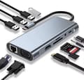 Miniatyrbilde 3 av 5: USB 3.0 Type C HUB Adapter til 4K HDMI-kompatibel VGA RJ45 Lan Eth