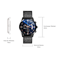 Miniatyrbillede 2 af 5: Mænds Armbåndsur Mode Vandafvisende Sport Analog Kvarts Ur Ultra-Tyndt Urtav Rustfrit Stål Mesh Armbåndsur Mænd Dato