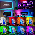 Miniatyrbild 5 av 5: Flerfärgad RGB LED-strip för heminredning, flexibla ljusslingor 30M klippbar ljusslinga med 24 knappar USB-fjärrkontroll, idealisk för sovrum