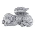 Miniatyrbild 2 av 2: Husdjursminnesmärke Staty Harts Resin Sovande Husdjursängel Trädgårdsskulptur för Husdjursminnesmärke Gravsten Prydnad Ängel Hund