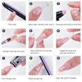 Miniatyrbillede 8 af 8: 120 stk./æske Poly Nail Extension Gel Dobbeltforme Neglebygger Forlængelsesgel Negleform Klar Fuld Dækning Falske Negletips Dobbeltforme Akryl Negleforme
