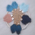 Miniatyrbilde 5 av 6: Bohemske Silke Tråd Fan Frynser Tassel Statement Ørepynt - Lig