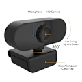 Miniatyrbillede 2 af 5: Webcam 1080P HD Stream Video Streaming, Optagelse, Konference Digitalt Webkamera HDR Video med Mic til PC, Laptops og Desktop