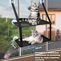 Miniatyrbild 2 av 5: Hängmattes fönsterplats katt utrymmesbesparande fönstermonterad kattsäng