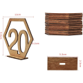 Miniatyrbild 2 av 7: Träbord Nummer Skylt Stativ 1-20 DIY Bröllop Bord Nummer wi