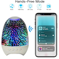 Miniatyrbilde 4 av 8: Nattlampe Bluetooth-høyttaler, LED-lys blinkende bærbar