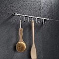 Miniatyrbild 6 av 8: Mångsidig väggmonterad organizer, köksredskapshållare, premium rostfritt stål, platsbesparande design med anpassningsbara krokar, enkel