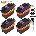 Miniatyrbild 1 av 5: 4 st MG996R Micro Servo Motor Metal Gear Digital Servomotor Vridmoment DE