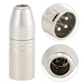 Miniatyrbilde 5 av 5: 2 stk. Mini XLR 3-polet hann til sølvbelagt kobber XLR 3-polet hann adapter, gullbelagt kobber