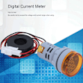 Miniatyrbillede 6 af 8: Digital Strømmåler Universal Amperemeter Signalindikatorlampe Lys AC 220V AD16‑22DSAGul