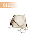 Miniatyrbillede 2 af 5: Stor kapacitet spandpose PU taske mode messenger taske niche