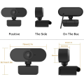 Miniatyrbilde 5 av 5: Webkamera 1080P HD Strøm Video Streaming, Opptak, Konferanser Digitalt Webkamera HDR Video med Mic for PC, Bærbare og Stasjonære