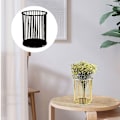 Miniatyrbilde 5 av 5: Metallpennholdere for skrivebord, sminkekostbeholdere, blyantholdere