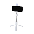 Miniatyrbillede 2 af 5: 360 Graders Rotation Selfie Stick Bærbar Bluetooth Tripod Selfie Stick med Fyldlys til Mobiltelefon Hvid