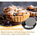 Miniatyrbild 4 av 5: Vågiga Ringformar för Tartes, Högkvalitativ Non-Stick Konstruktion Kolstål, Återanvändbara Bakformar för Pajer och Kakor, Ugnssäker Upp Till Höga Temperaturer