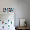 Miniatyrbild 4 av 6: 3D LED Digital Väggklocka Bordsmodern Väggklocka