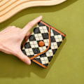Miniatyrbild 4 av 5: Dam flickor plånbok söt tri-fold plånbok PU läder plånbok smal
